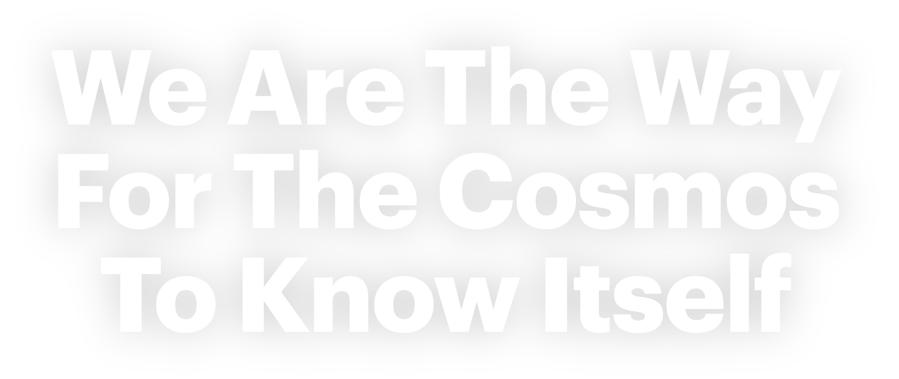 We Are The Way For The Cosmos To Know Itself